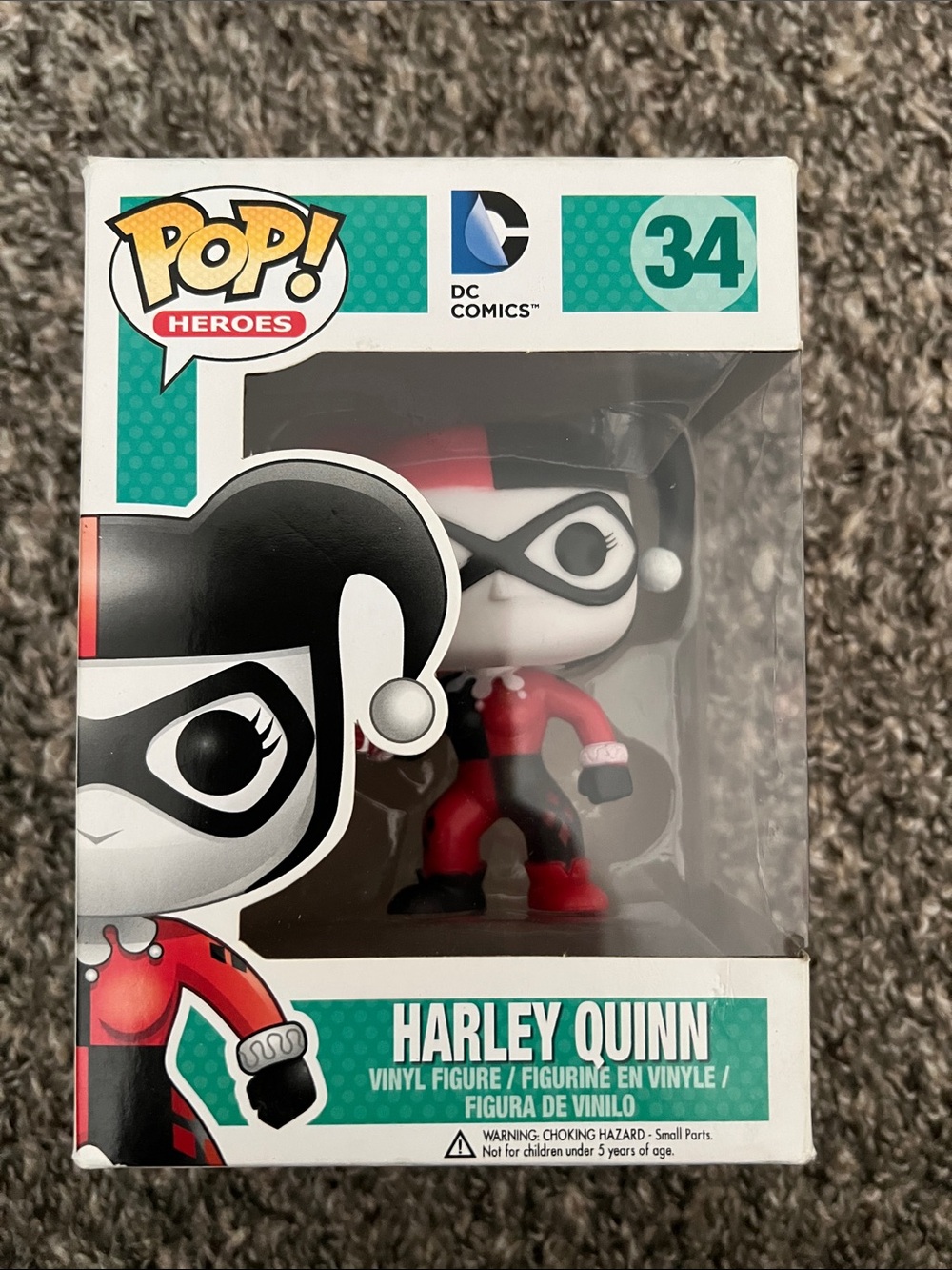 Funko Pop! Heroes Harley Quinn Vinyl Figure - Red, Black, White